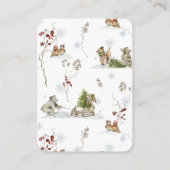Carte D'accompagnement Forêt forestière d'hiver | Baby shower Déchets (Dos)