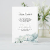 Carte D'accompagnement Forêt hivernale | Détails des invités de mariage (Debout devant)