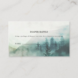 Carte D'accompagnement Forêt Mist Adventure Mountains Diaper Raffle