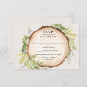 Carte D'accompagnement Forêt rustique à thème forêt extérieure mariage RS (Devant / Derrière)