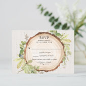 Carte D'accompagnement Forêt rustique à thème forêt extérieure mariage RS (Debout devant)