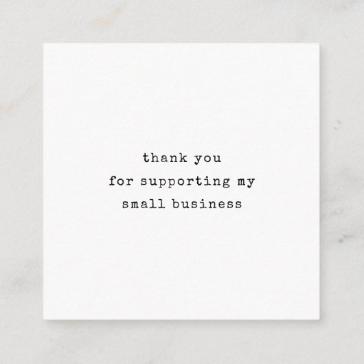 Carte D'accompagnement forêt rustique faite à la main avec script d'amour (Dos)