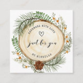 Carte D'accompagnement forêt rustique faite à la main avec script d'amour (Devant)