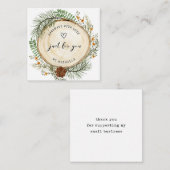 Carte D'accompagnement forêt rustique faite à la main avec script d'amour (Devant / Derrière)