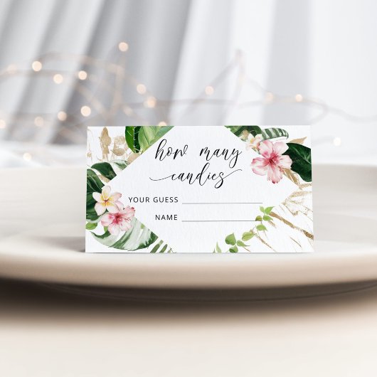 Carte D'accompagnement Forêt tropicale combien de bonbons dans le bocal