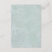 Carte D'accompagnement Forêt tropicale Luau Parrot Floral QR code Détails (Dos)