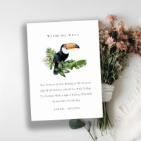 Forêt tropicale tropicale Toucan Mariage Wishing w
