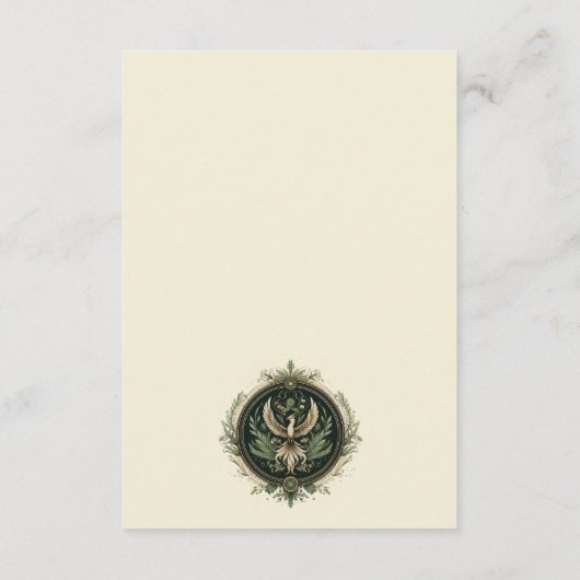 Carte D'accompagnement Forêt vintage enchantée (Dos)