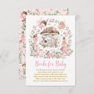 Carte D'accompagnement Forêt Whimsical Fairy Rose Floral Livres pour bébé