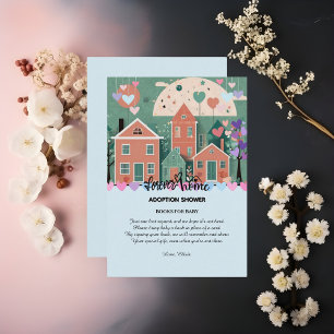 Carte D'accompagnement Forever Accueil Pastel Coeurs Adoption Foster Douc