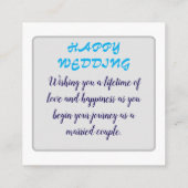 Carte D'accompagnement "Forever Love Mariage Card" (Dos)