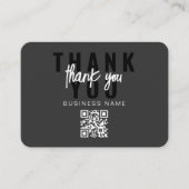 Carte D'accompagnement Forfait de Merci d'affaires de luxe en noir modifi (Devant)