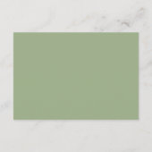 Carte D'accompagnement Formal Classic Sage Green Wedding Accommodation (Dos)