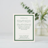 Carte D'accompagnement Formal Florals Sage Green Garden Wedding (Debout devant)