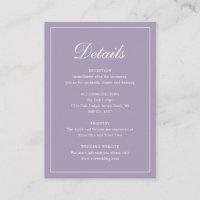 Formel traditionnel élégant Dusty violet Mariage