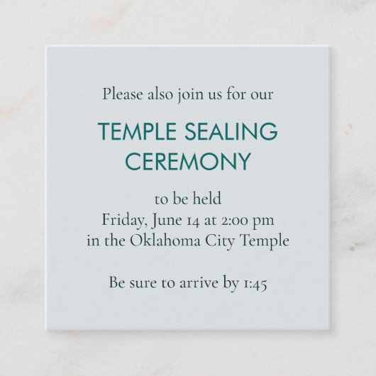 Carte D'accompagnement Formes rétro Brown et Turquoises Temple Scellage I (Devant)