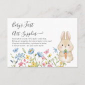 Carte D'accompagnement Fournitures d'art pour bébé Lapin de conte de fées (Devant)