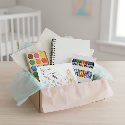 Carte D'accompagnement Fournitures d'art pour bébé Lapin de conte de fées