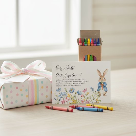 Carte D'accompagnement Fournitures d'art pour bébé Lapin de conte de fées