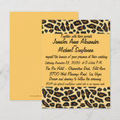 Carte D'accompagnement Fourrure de léopard  Mariage contemporain (Devant / Derrière)