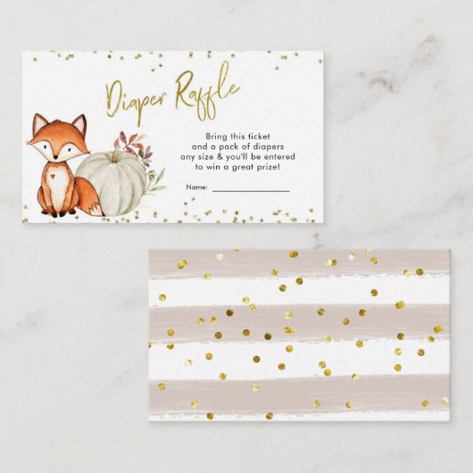 Carte D'accompagnement Fox Oh Boy Fall Citrouille Baby shower Déchets Ra (Devant / Derrière)