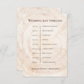 Carte D'accompagnement Fractionnement de bois rustique Jour de mariage Ti (Devant / Derrière)