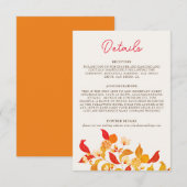 Carte D'accompagnement Fraîcheur Citrus Foliage Mariage (Devant / Derrière)