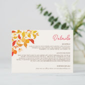 Carte D'accompagnement Fraîcheur Citrus Foliage Mariage (Debout devant)