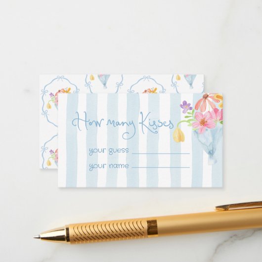 Carte D'accompagnement Frais hors du marché Combien de baisers (Devant/Arrière en situation)