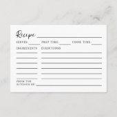 Carte D'accompagnement Frais Hors Fête des mariées De Demande De Recette  (Dos)