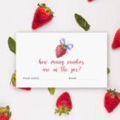 Carte D'accompagnement fraise et arc Devinez combien de bonbons jeu