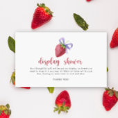 Carte D'accompagnement Fraise et arc - douche d'affichage