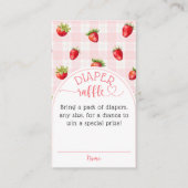 Carte D'accompagnement Fraise sucrée couche rustique bébé fille douche (Devant)