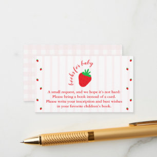 Carte D'accompagnement Fraises Livres Très Doux Pour Bébé