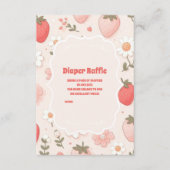 Carte D'accompagnement Framboise de fraise Baby shower sucré Diapper Raff (Devant)