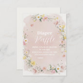 Carte D'accompagnement Frame fleur sauvage à charpente florale (Devant / Derrière)