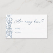 Carte D'accompagnement Français Blue Chinoiserie Combien De Baisers Jeu (Devant)