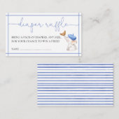 Carte D'accompagnement Français Bonjour Bebe Blue Boy Diaper Raffle (Devant / Derrière)