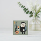 Carte D'accompagnement Frankenmonster Happy Halloween du professeur (Debout devant)