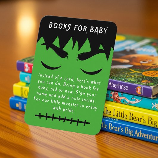 Carte D'accompagnement Frankenstein Halloween Baby shower Demande de rése