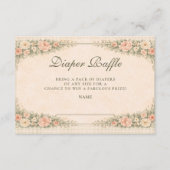 Carte D'accompagnement French Country Rose Arch Diapper Raffle (Devant)