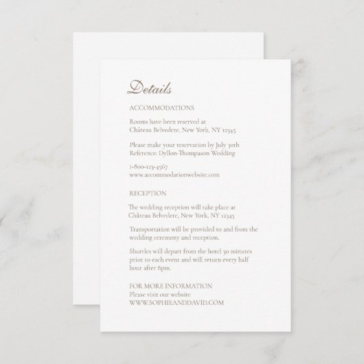 Carte D'accompagnement French Regency Purple Fleur de Lis Détails du Mari (Devant / Derrière)