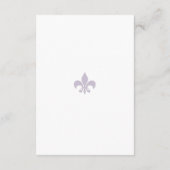 Carte D'accompagnement French Regency Purple Fleur de Lis Détails du Mari (Dos)
