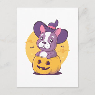Carte D'accompagnement Frenchie Halloween