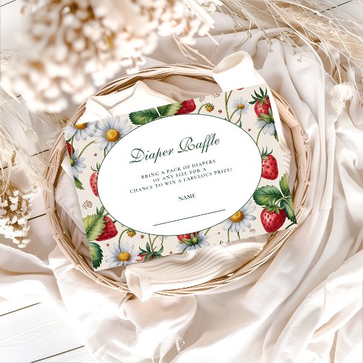Carte D'accompagnement Fresh Berry Gingham Diapper Raffle
