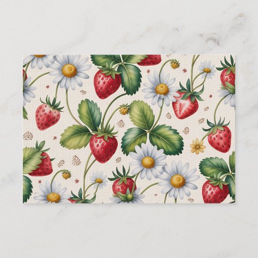 Carte D'accompagnement Fresh Berry Gingham Diapper Raffle (Dos)