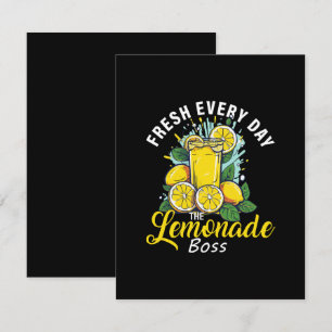 Carte D'accompagnement Fresh Every Day Le Patron De Lemonade