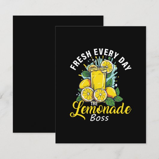 Carte D'accompagnement Fresh Every Day Le Patron De Lemonade (Devant / Derrière)