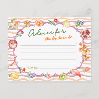 Carte D'accompagnement Fresh Off The Market Bridal Shower Advice