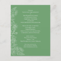 Fresque GreenWhite Floral Détails sur le Mariage